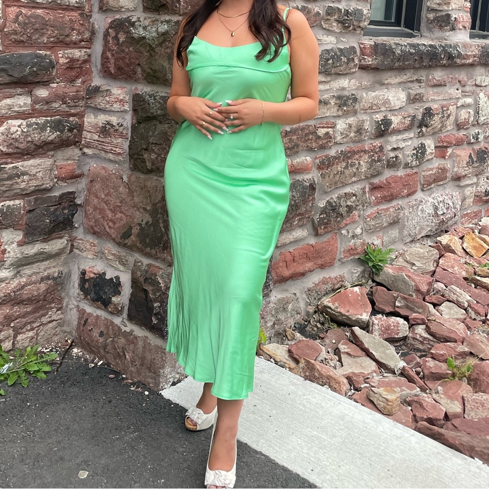 Zara Strapless Mint Green Dress